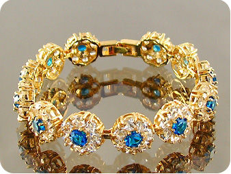 12x5mm Blue Sapphire Bracelet