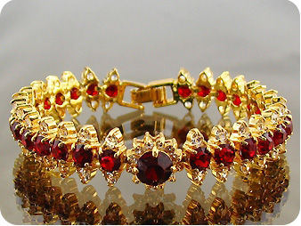 29x4~8mm Red Ruby Bracelet