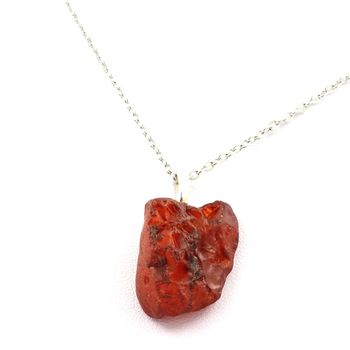 Raw Carnelian Necklace. 31.25 ct.