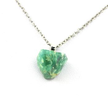 Raw Fluorite Necklace. 18.88 ct.