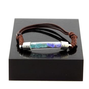 Bracelet Tanzanite + Apatite Paraiba brut.