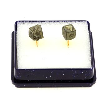 Raw Pyrite earrings. 11.93 ct.