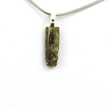 Raw Epidote Necklace. 6.92 ct.