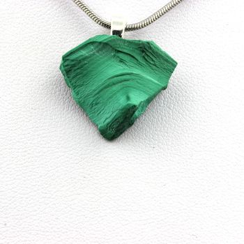 Collier Malachite brut. 21.19 ct.
