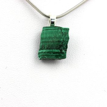 Raw Malachite Necklace. 13.12 ct.