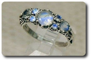 Natural Moonstone Ring Silver 925