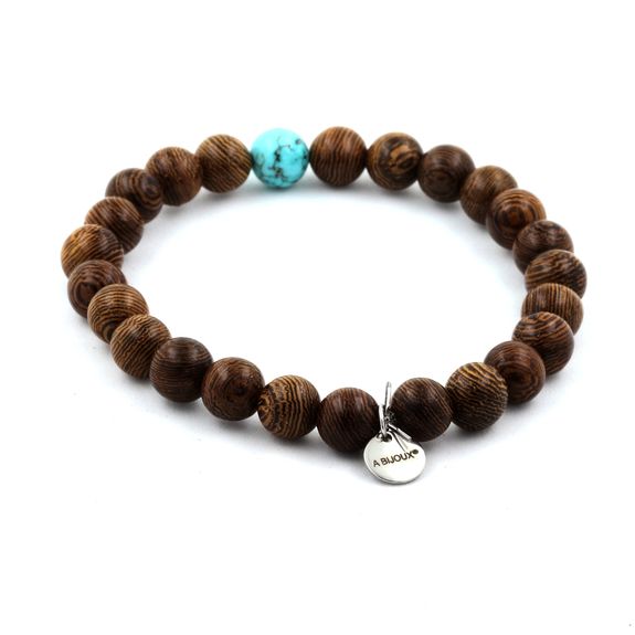 Bijou GENERIQUE Bracelet Perles Turquoise + Lépidolite + Lave + Quartz rose de 8 mm | Longueur Bijou GENERIQUE Bracelet Perles Turquoise + Lépidolite + Lave + Quartz rose de 8 mm | Longueur