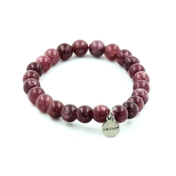 Lepidolite Bracelet 8 mm Beads.