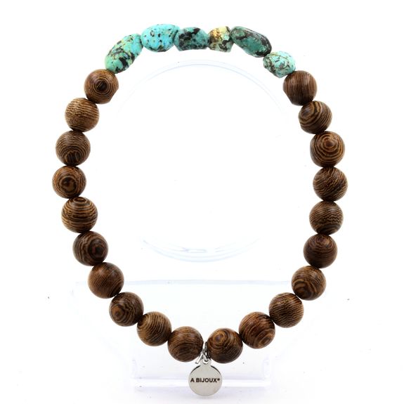 Bracelet Facetté Turquoise Africaine - My Roller Stone Bracelet Facetté Turquoise Africaine - My Roller Stone