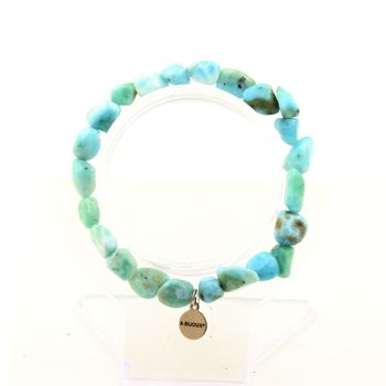 Larimar from Dominican Republic Bracelet. Customizable size.