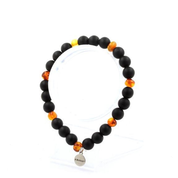 Collier mala en véritables perles d'ambre de la Baltique (pierre Collier mala en véritables perles d'ambre de la Baltique (pierre