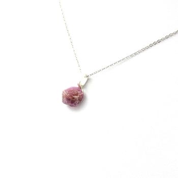 Raw Ruby Necklace. 8.28 ct.