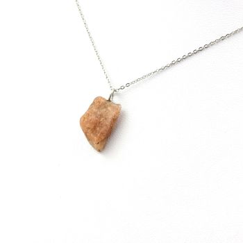 Raw Oregon Sunstone necklace. 9.60 ct.
