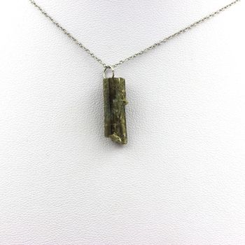 Raw Epidote Necklace. 8.38 ct.