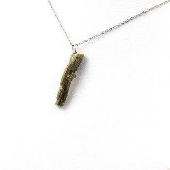 Raw Epidote Necklace. 7.62 ct.