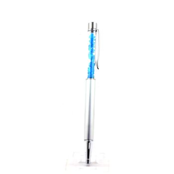 Raw neon blue Apatite mineral pen Madagascar.