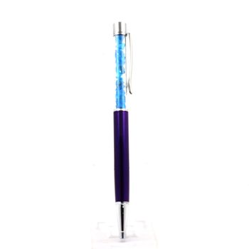 Raw neon blue Apatite mineral pen Madagascar.
