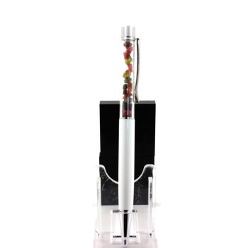 Stylo minéraux Tourmaline multicolore brut Zambie.