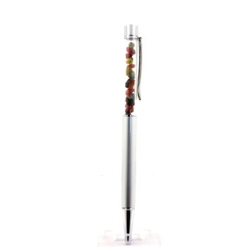 Stylo minéraux Tourmaline multicolore brut Zambie.