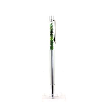 Raw Tsavorite Garnet mineral pen Tanzania.