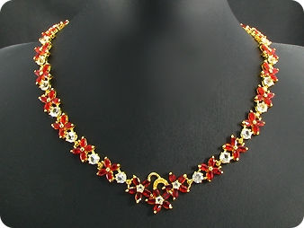 108x5mm Red Ruby Necklace