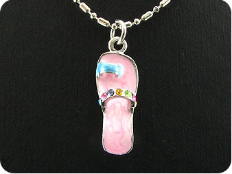 7x2mm Multicolour Topaz Yellow Sandal Style Pendant