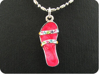 13x2mm Multicolour Topaz Yellow Sandal Style Pendant