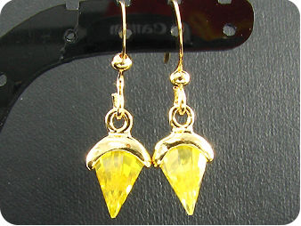 2x8mm Yellow Topaz Earrings