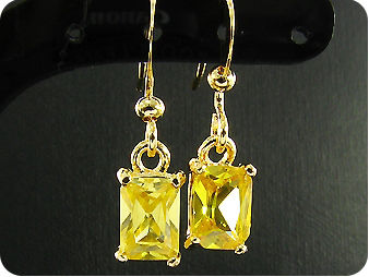 2x8mm Yellow Topaz Earrings