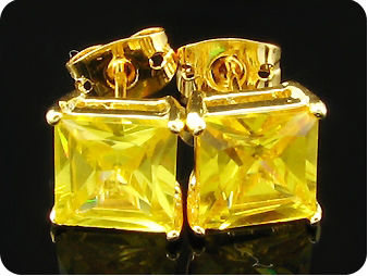 2x7mm Yellow Topaz Earrings