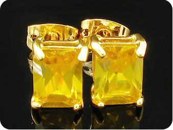 2x8mm Yellow Topaz Earrings