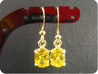 2x8mm Yellow Topaz Earrings
