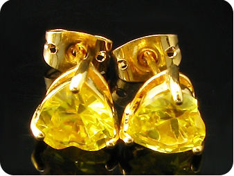 2x7mm Yellow Topaz Earrings