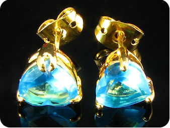 2x7mm Blue Sapphires Earrings