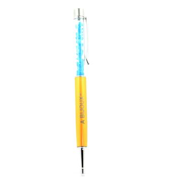 Raw neon blue Apatite mineral pen Madagascar.