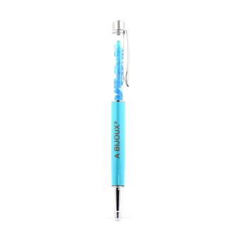 Raw neon blue Apatite mineral pen Madagascar.