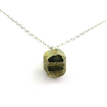 Raw Pyrite Necklace. 41.25 ct.