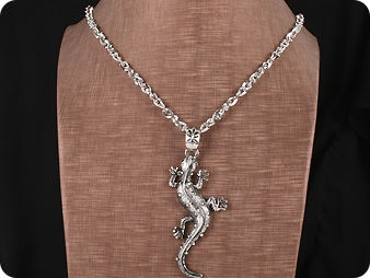 Legendary Flame Lizard Stainless Steel Men Pendant