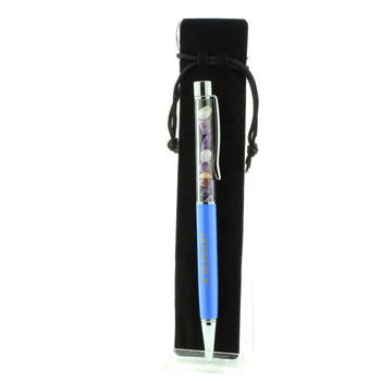 Raw Charoite mineral pen Russia.
