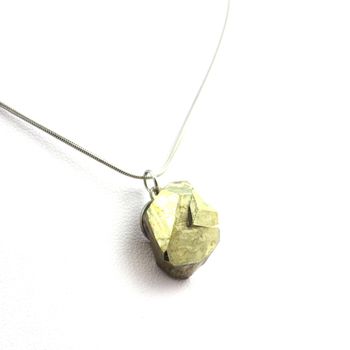Raw Pyrite Necklace. 27.8 ct.