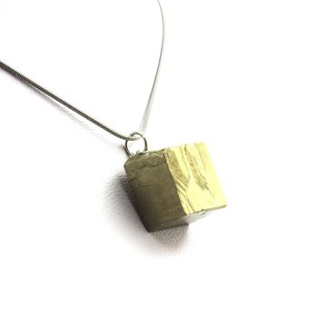 Raw Pyrite Necklace. 47.9 ct.
