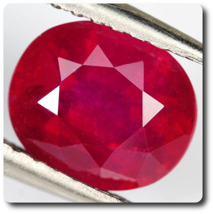 2.03ct STUNNING OVAL NATURAL BLOOD RED RUBY MADAGASCAR
