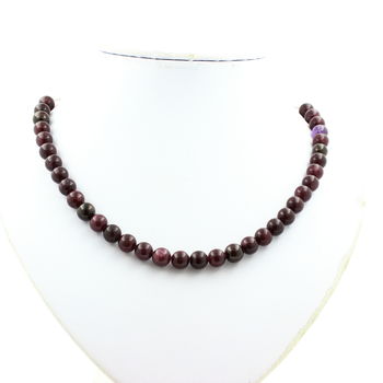 Collier perles Grenat 8 mm