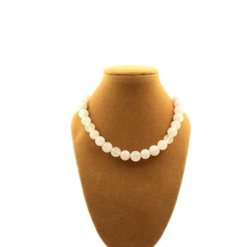 Collier perles Quartz rose 8 mm