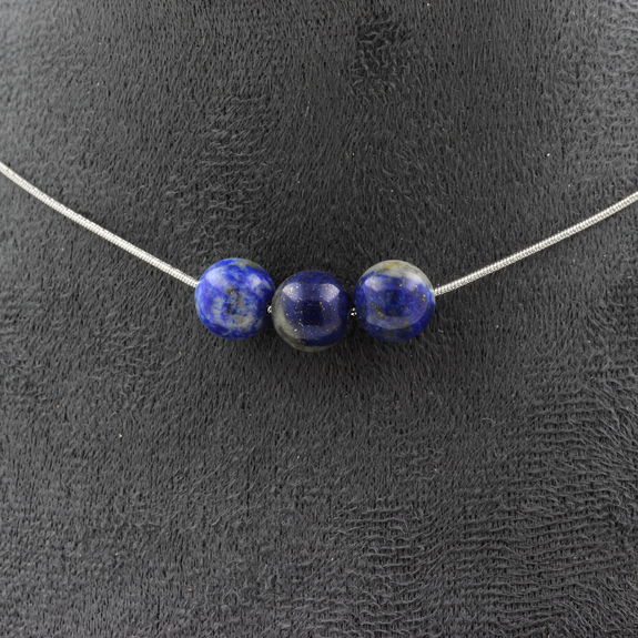 Collier 3 Perles Lapis Lazuli Du Pakistan Qualité 5a 8 Mm Chaine En Collier Femmes Hommes Taille Personnalisable Collier 3 Perles Lapis Lazuli Du Pakistan Qualité 5a 8 Mm Chaine En Collier Femmes Hommes Taille Personnalisable