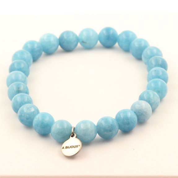 Blue Chalcedony Bracelet mm Made in France