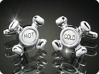 Hot & Cold Water Tag Cufflink