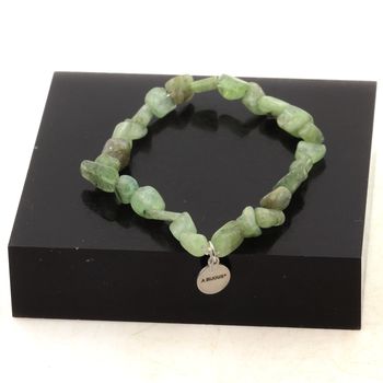 Green Apatite from Madagascar Bracelet Beads.