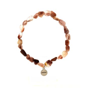 Red rutile Quartz from Brazil Bracelet Beads.