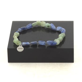 Green Kyanite from Brazil + Blue Kyanite from Brazil Bracelet Beads.